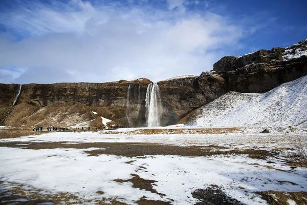 Waterfall Seljalandsfoss in Iceland — Stock Photo, Image