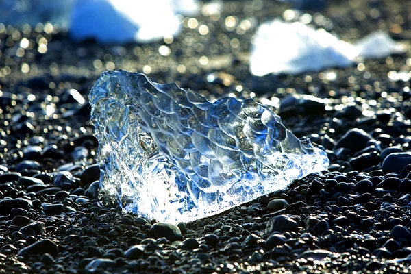 Ledové kry na ledovcové laguny Jokulsarlon — Stock fotografie