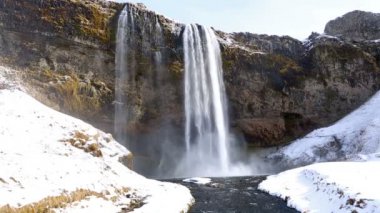 Şelale Seljalandsfoss İzlanda, ses
