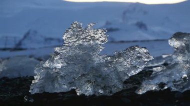 Küresel ısınma bir buzul lagün İzlanda'daki Jokulsarlon