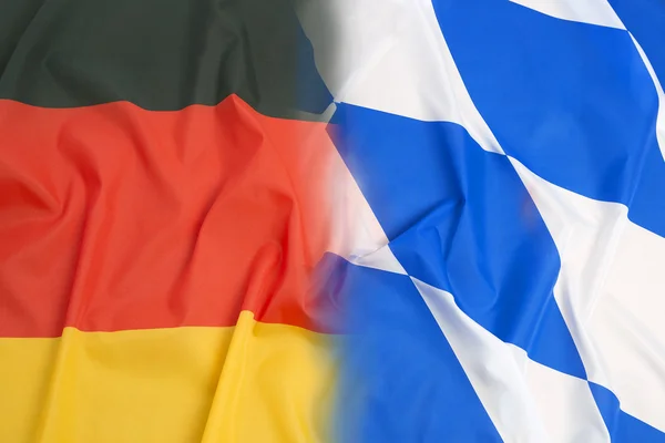 Bandera de Alemania vs. Bandera de Baviera — Foto de Stock