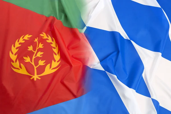 Eritrea flag vs. Bavarian flag — Stock Fotó