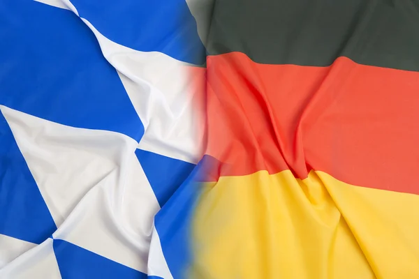 Bavarian flag vs. Germany flag — Stock Photo, Image