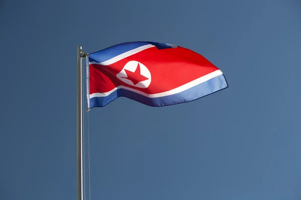 Pohjois-Korea lippu — kuvapankkivalokuva