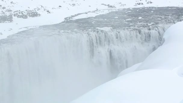 Cascade Dettifoss en hiver, Islande 