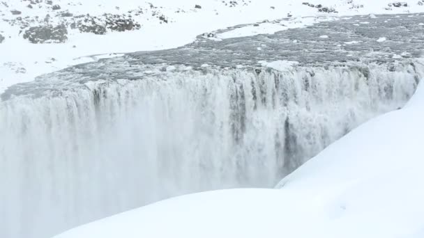 Cascade Dettifoss en hiver, Islande 