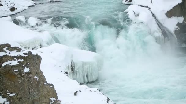 Cascade Dettifoss en hiver, Islande 