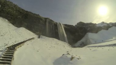 Seljalandsfoss İzlanda ' Panoraması kış