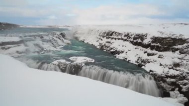 Zaman atlamalı şelale Gullfoss, İzlanda