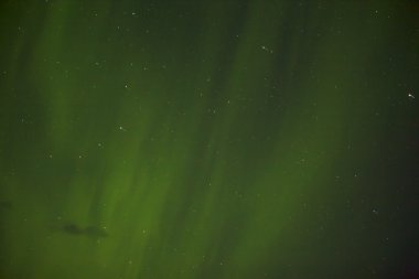 Kuzey ışıkları ile İzlanda parlak yıldızlar