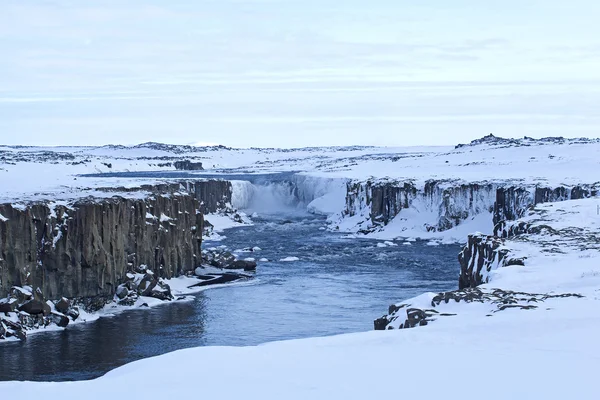 Selfoss cachoeira na Islândia, no inverno — Fotografia de Stock