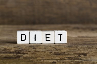 Küpleri içinde yazılı kelime diyet