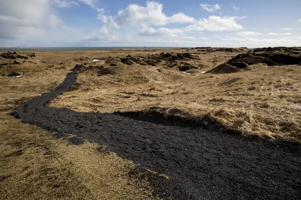 Širokoúhlý objektiv zachytávání Islandu, poloostrov Snaefellsness — Stock fotografie