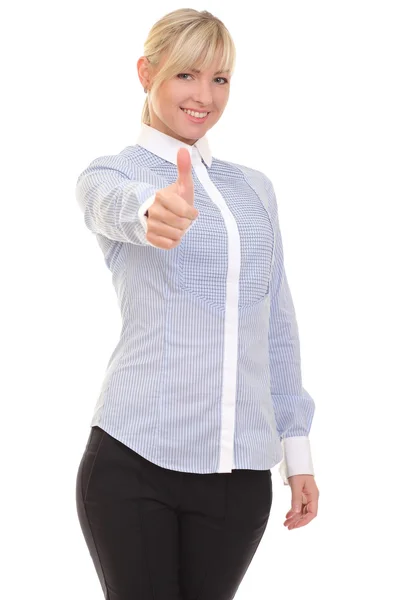 Mujer sobre fondo blanco — Foto de Stock