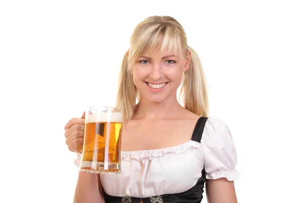 Young and beautiful bavarian girl — Stock Photo, Image