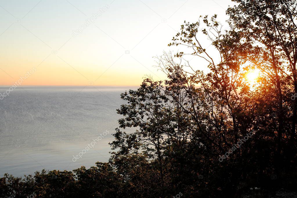 Photo of sea summer landscape with small waves