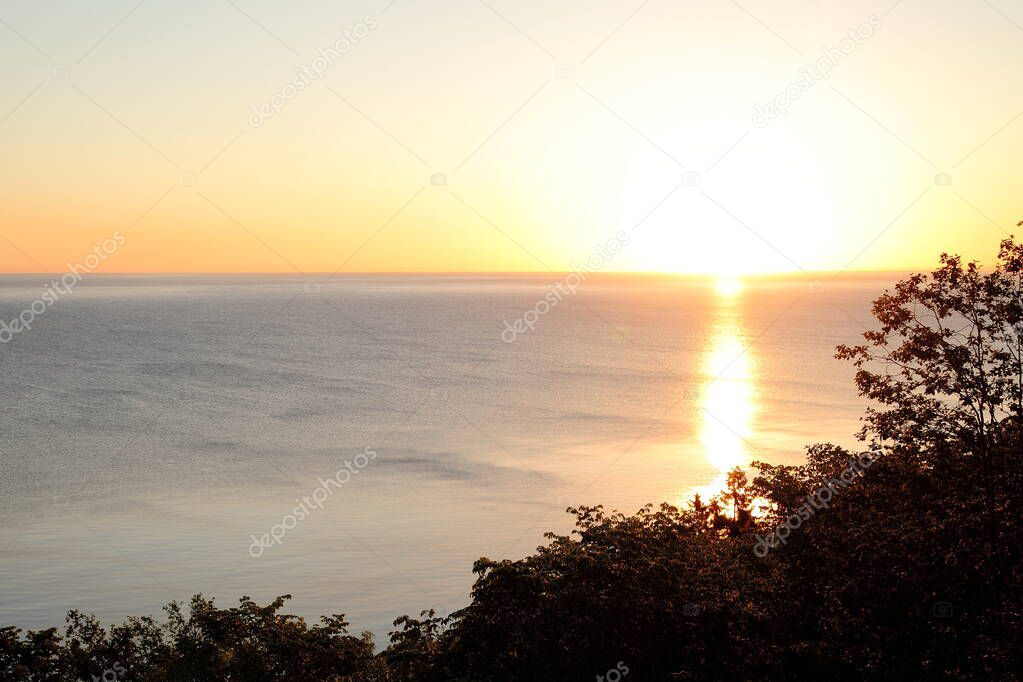 Photo of sea summer landscape with small waves