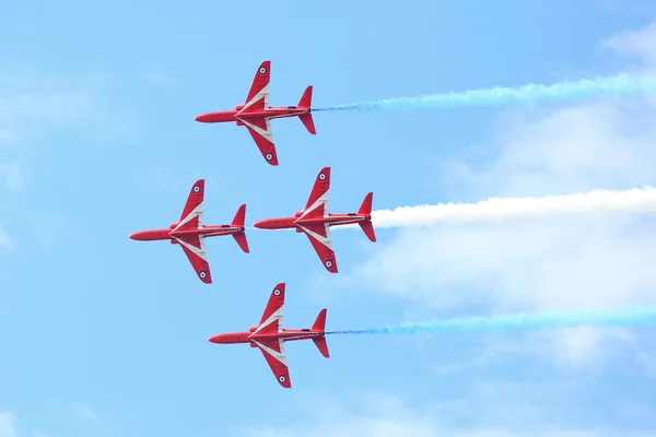 RAF air show in Tallinn, Estonia - JULY 23. Royal Air Force Red Arrows RAF Air show TALLIN  event, July 23, 2013 — Stock Photo, Image