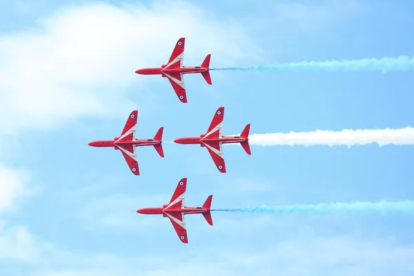 RAF air show in Tallinn, Estonia - JULY 23. Royal Air Force Red Arrows RAF Air show TALLIN  event, July 23, 2013 — Stock Photo, Image