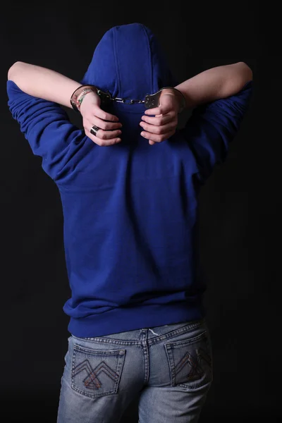 Portrait of a handcuffed — Stock Photo, Image