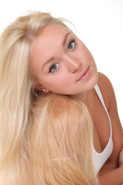 Portret uroczej blondynki — Zdjęcie stockowe