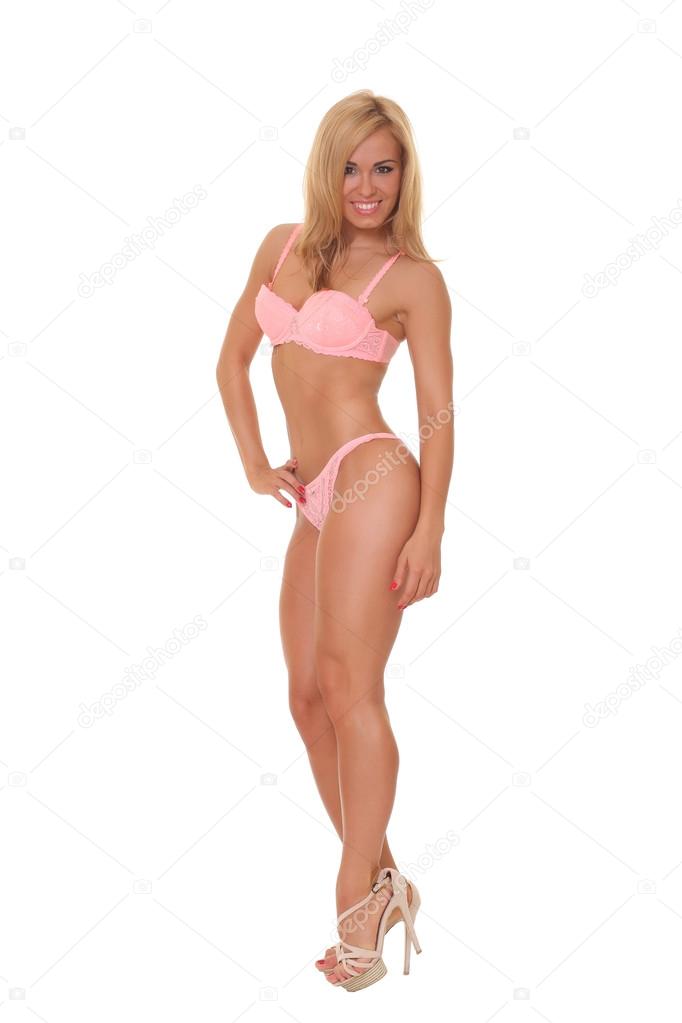 Beautiful athletic woman in bikini