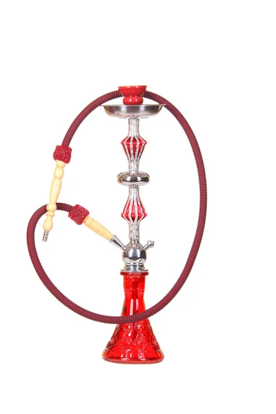 Red hookah aislado sobre fondo blanco — Foto de Stock