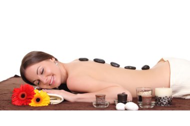 Spa genç güzel kadın portresi  