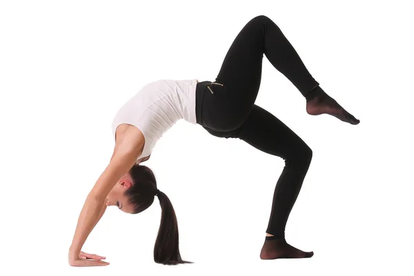 Sports girl stretches — Stock Photo, Image