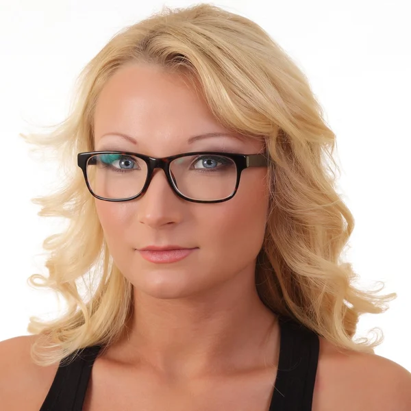 Blonde woman wearing glasses — Stock Photo, Image