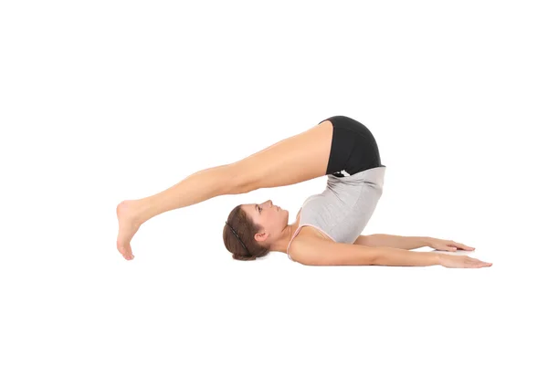 Kvinna träning yoga — Stockfoto