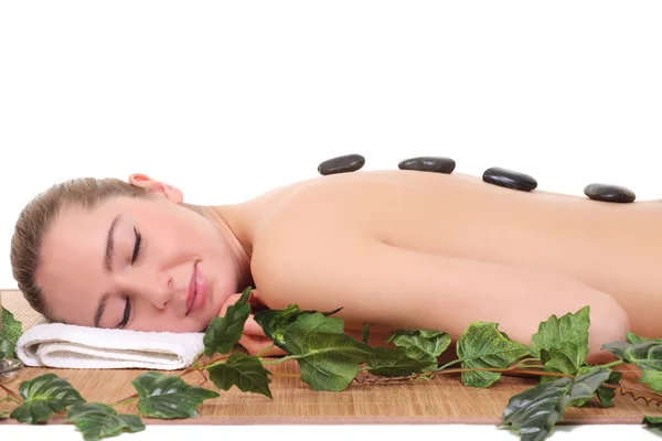 Beautiful spa woman lying — Stock Photo, Image