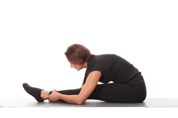 Woman training yoga — Stock Photo, Image