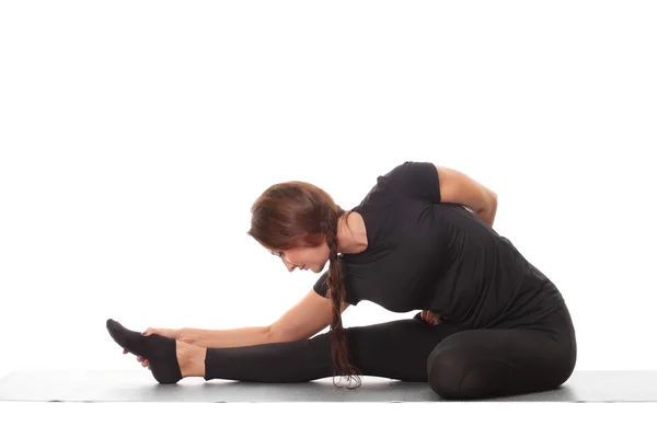 Woman training yoga — Stock Photo, Image