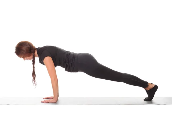 Woman training yoga — Stock Photo, Image