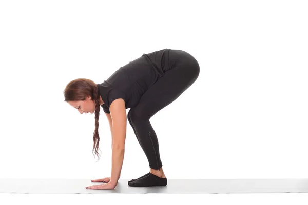 Antrenament feminin yoga — Fotografie, imagine de stoc