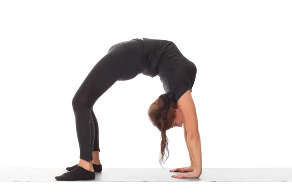 Woman training yoga — Stock Photo, Image