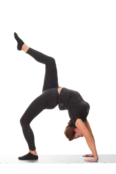 Woman training yoga — Stock Photo, Image