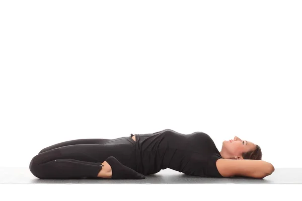Vrouw opleiding yoga — Stockfoto