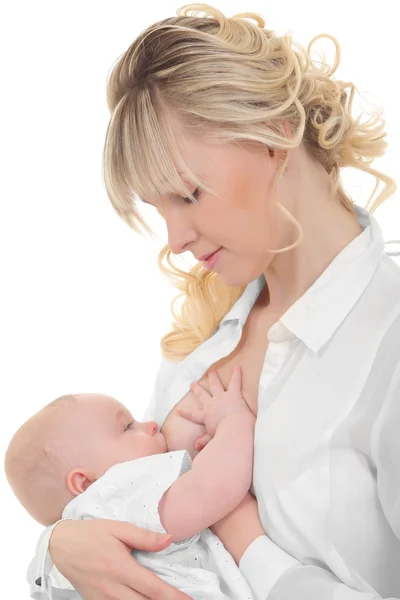 Madre amamantando a su hijo —  Fotos de Stock