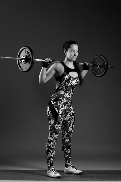 Fitness girl liftings weights — Stock Photo, Image