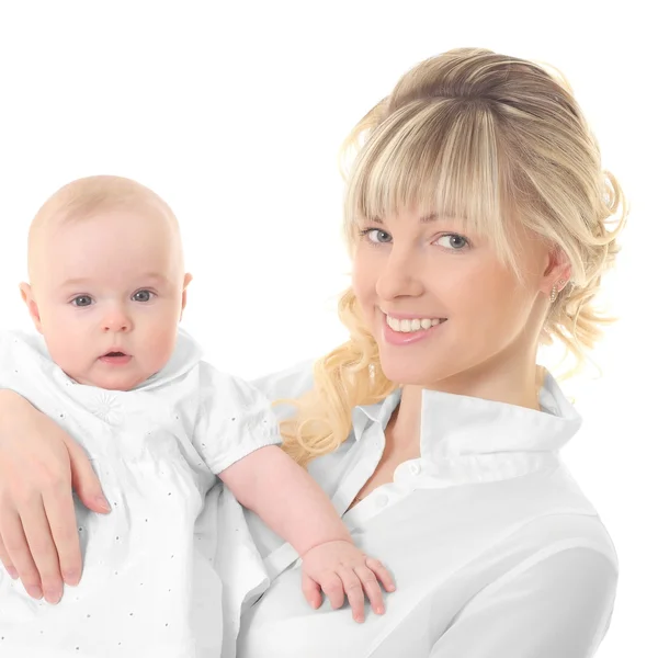 Happy mother holding her baby — Stock Photo, Image