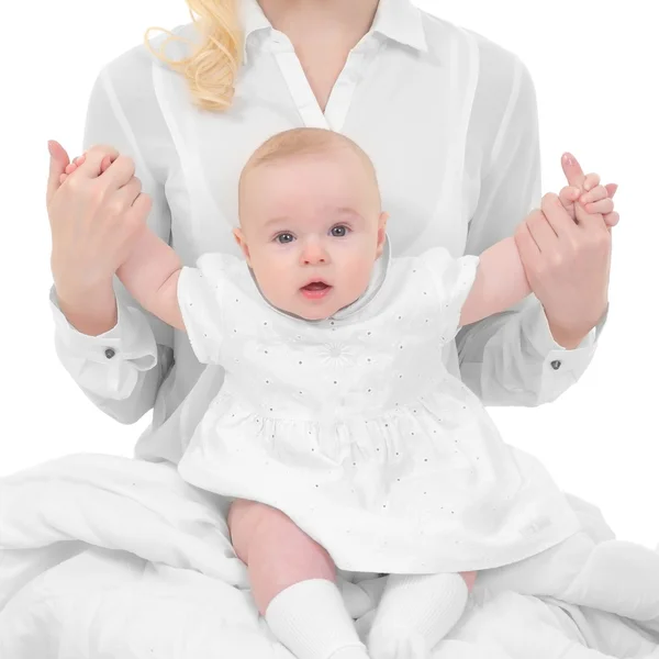 Gelukkig moeder houden haar baby — Stockfoto