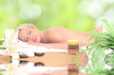 kadın rahatlatıcı bir Spa