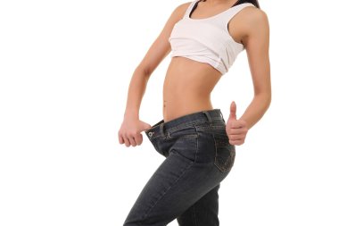 kadın gösteren büyük pantolon