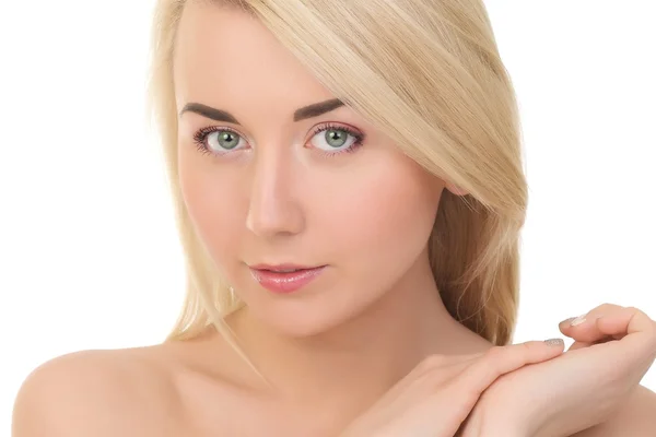 Porträt einer sinnlichen jungen blonden Frau — Stockfoto