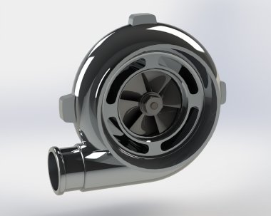 Turbo kompresör 3d render