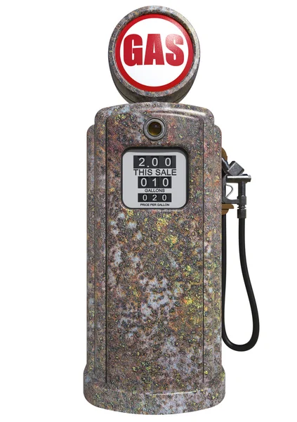 Retro gas pump 3d gör — Stockfoto