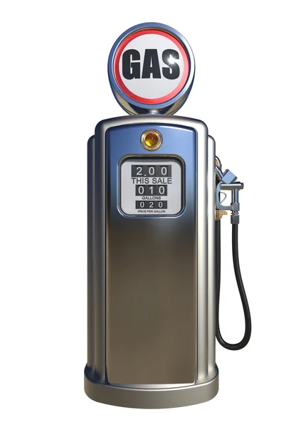 Retro gas pomp 3d render — Stockfoto