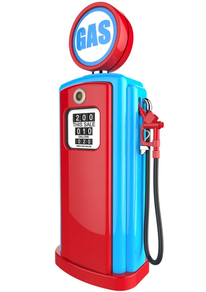 Retro gas pomp 3d render — Stockfoto